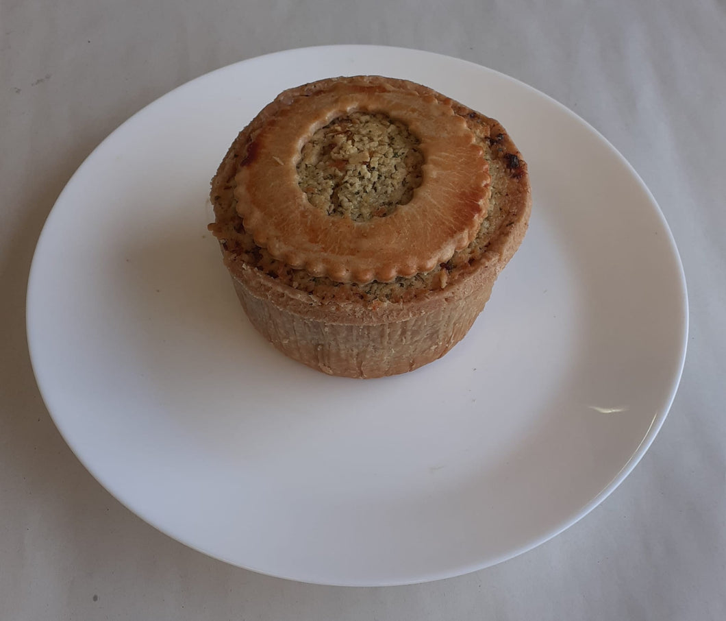 Family Size Hunters Pork Pie - A large Pork & Chicken pie Topped with Stuffing